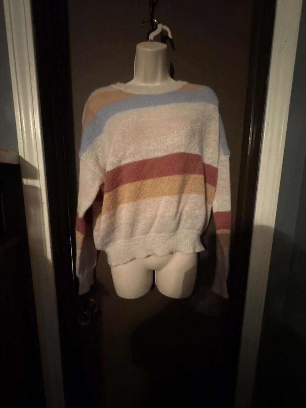 Fate Women's Size M Striped Crewneck Sweater ct